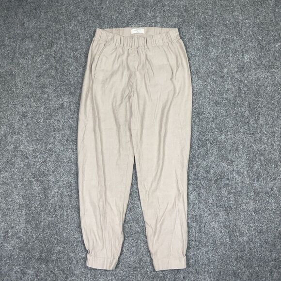 Babaton Aritzia Pants Womens Size XS Beige Dexter Linen Blend Jogger Casual - Picture 1 of 11